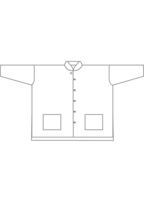 linen longer back wide mandarin jacket - long