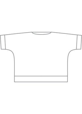 linen scoop neck 3/4 sleeve top with hembands - mid plus