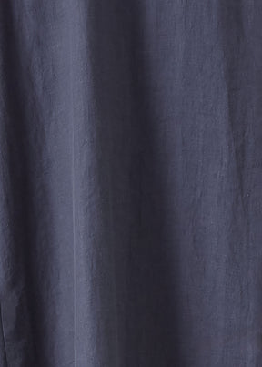 linen sleeveless caucasus shirt dress with notch collar