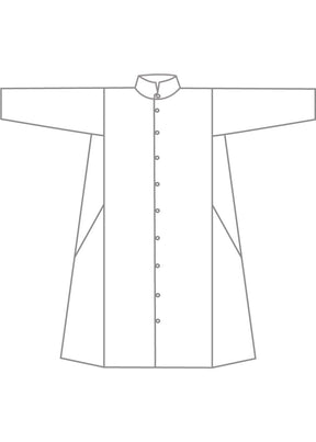 linen caucasus shirt dress with notch collar