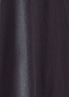 linen angle to front side seam short sleeve dress with collar