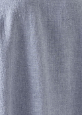 linen sleeveless caucasus shirt with collar - long