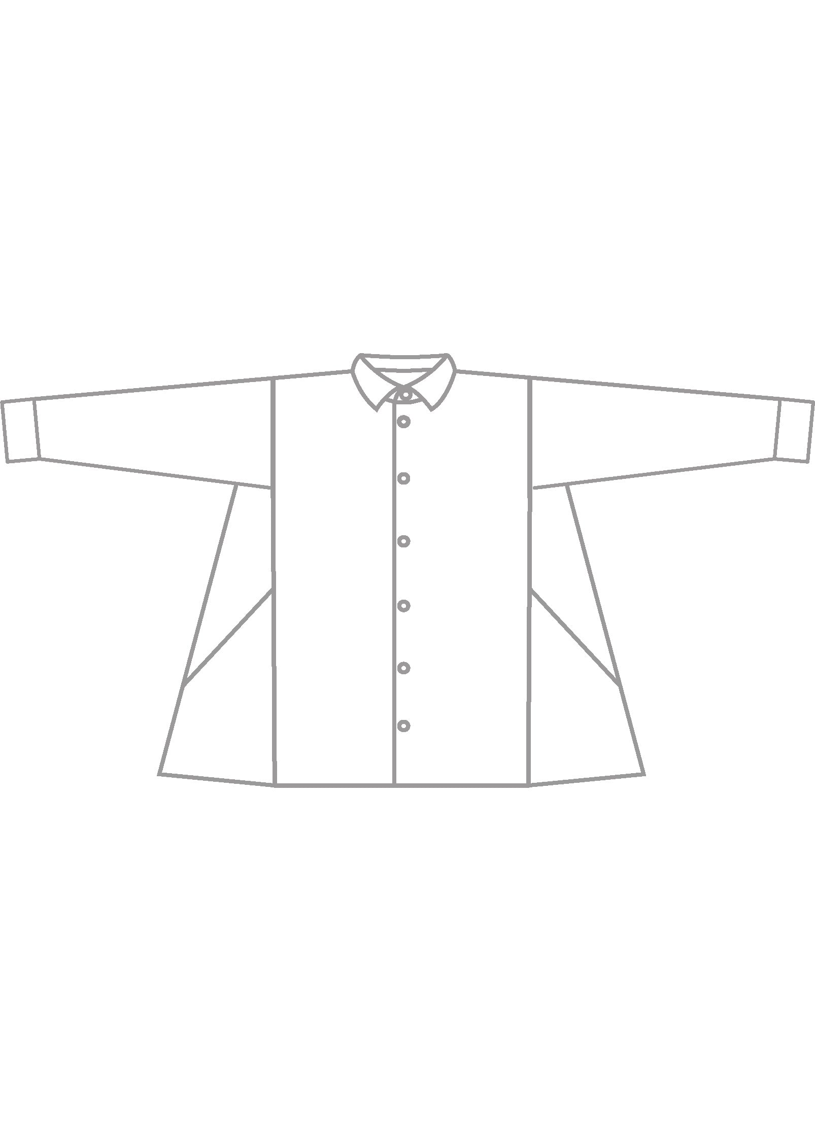 melange linen caucasus shirt with collar - long (jean)