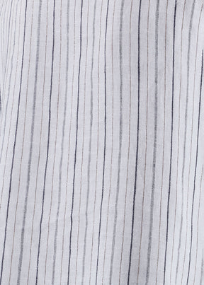 linen 3/4 sleeve scoop neck tunic - long