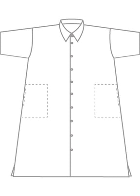 linen wide a-line short sleeve shirt dress with collar