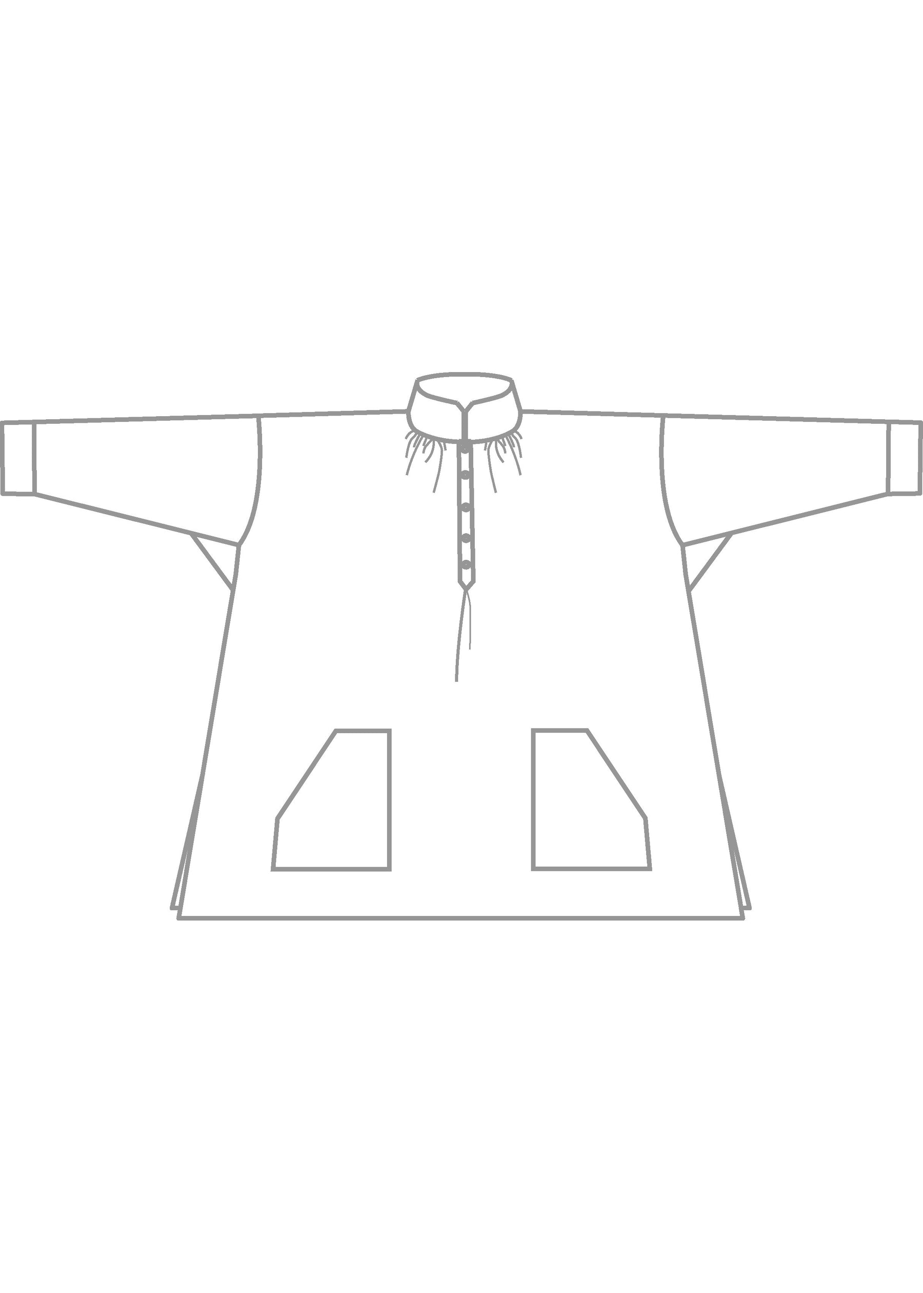 linen wide a-line artists smock - long plus