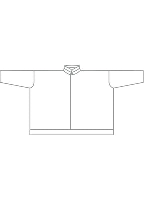 silk wide longer back double stand collar shirt - mid plus