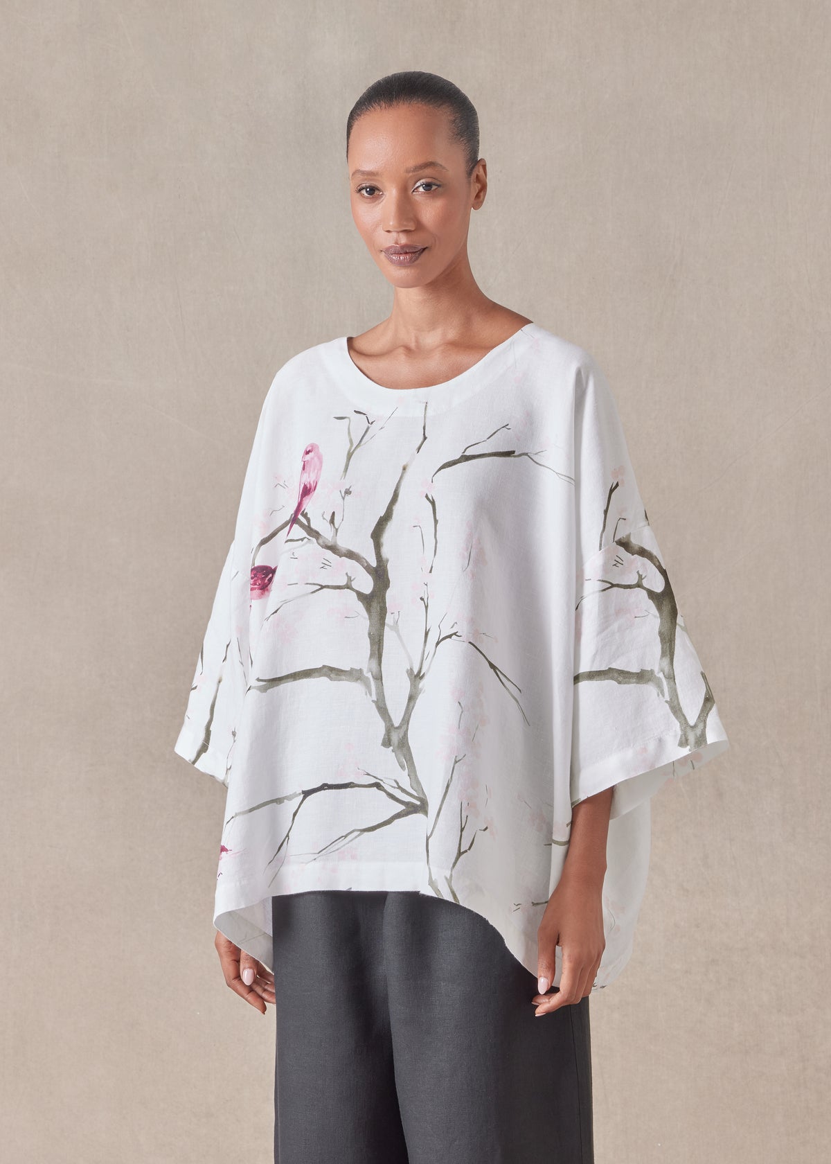 linen t-shirt tunic - long