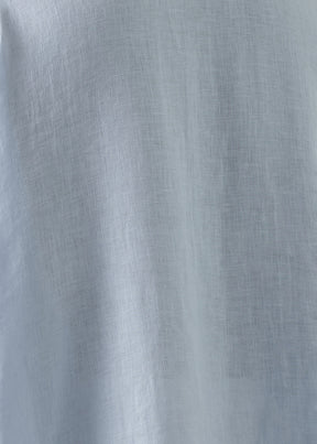 linen wide longer back bound neck shirt - mid plus