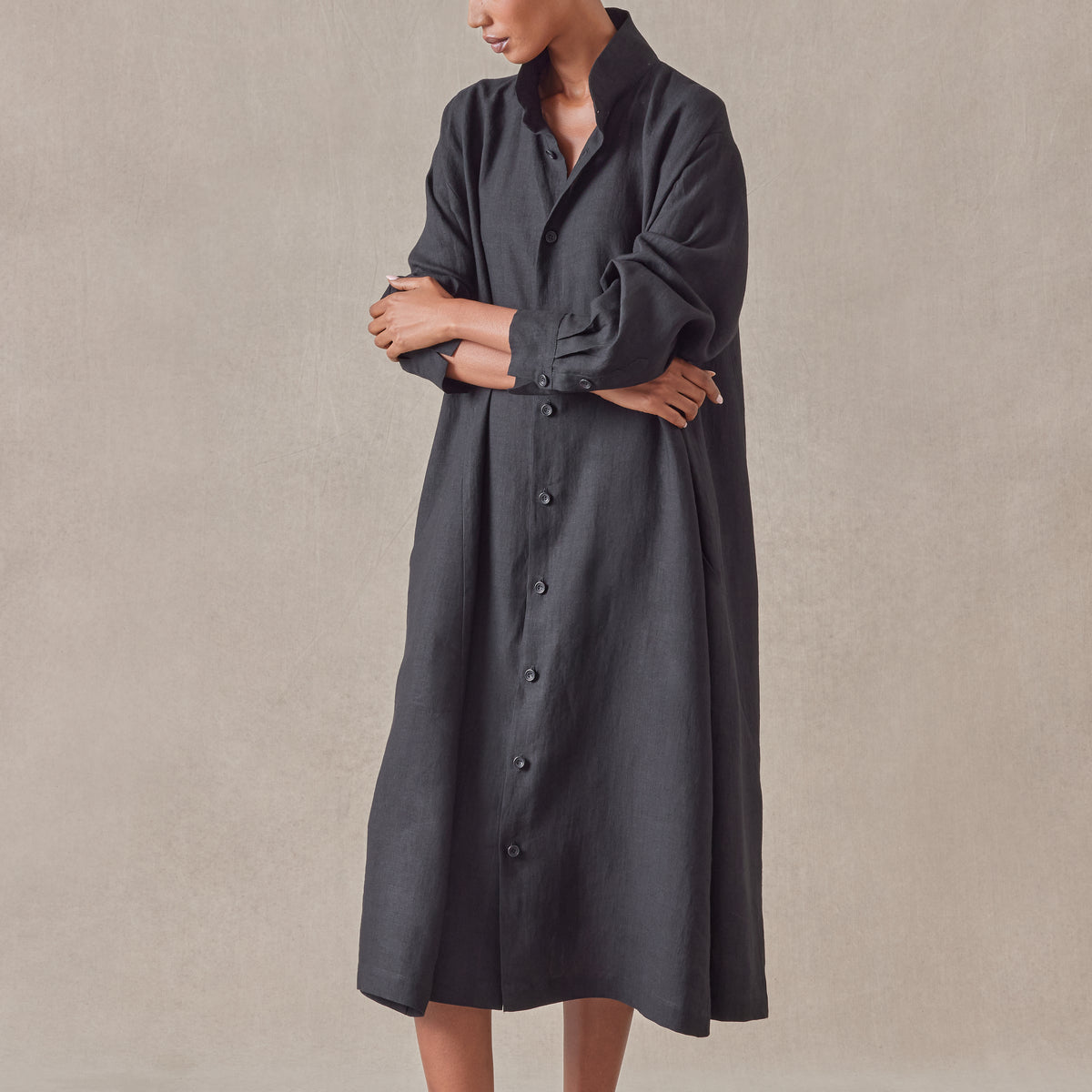 ˹ 試着のみ ˼ acka / lace collar shirt dress lace collar shirt dress – Acka online store