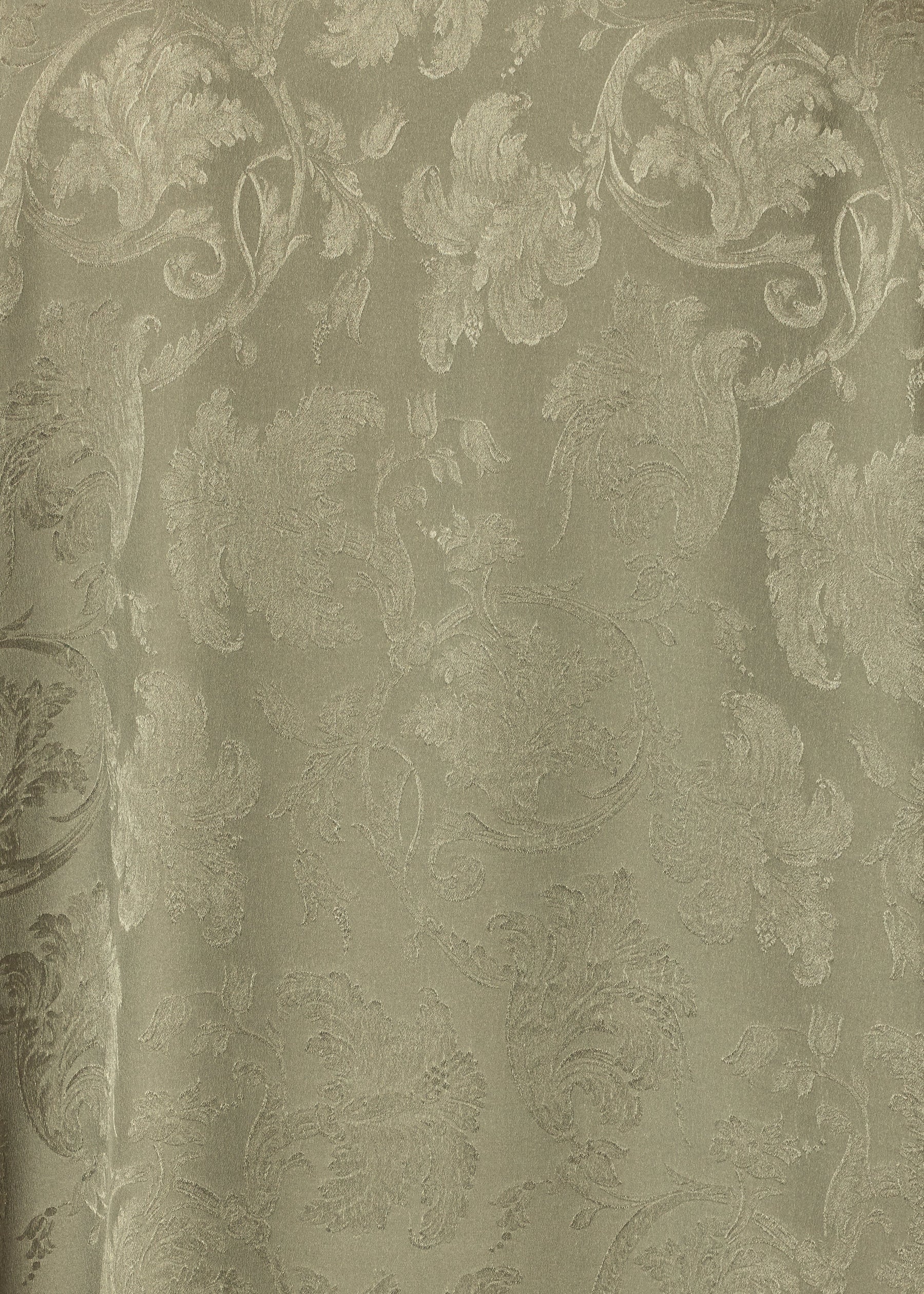 silk wide a-line double stand collar shirt - very long with slits (olive)
