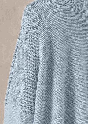 linen cotton mix bateau neck sweater - mid plus (bridgertonblue)
