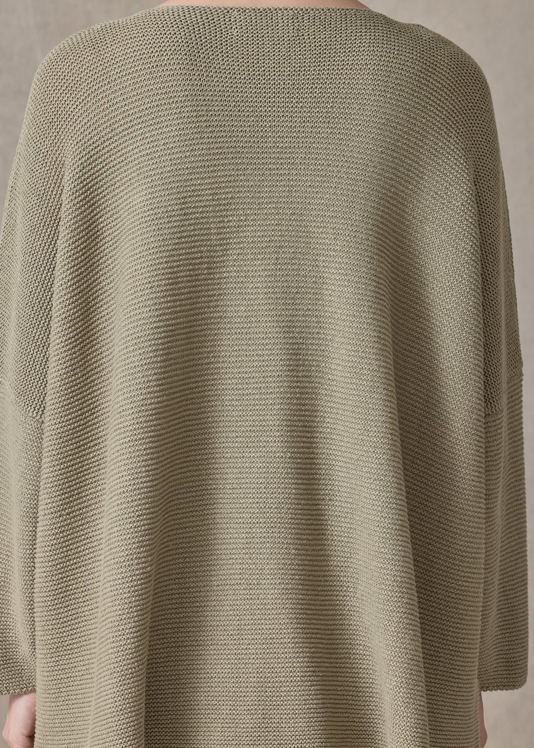linen cotton mix bateau neck sweater - mid plus (cardamom)