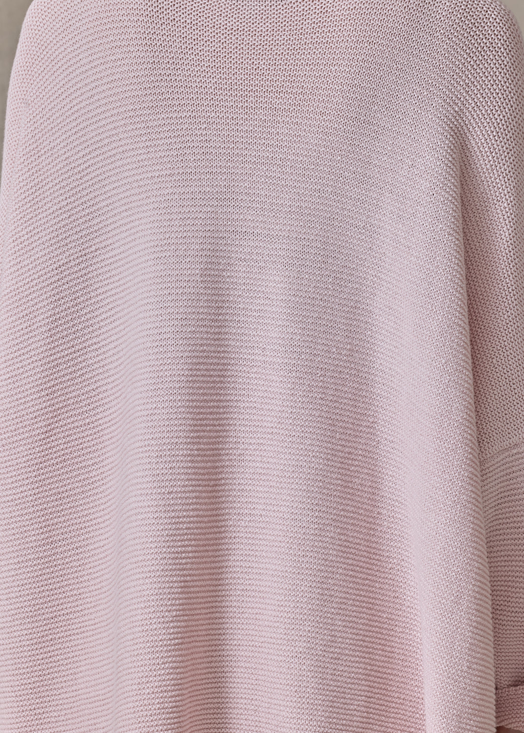 linen cotton mix bateau neck sweater - mid plus (rosepowder)