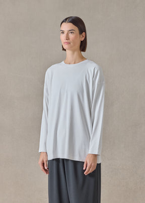 cotton jersey long sleeve smaller round neck - long (silversoft)