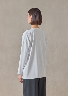 cotton jersey long sleeve smaller round neck - long (silversoft)