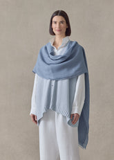 handwoven fine large linen scarf (jean)