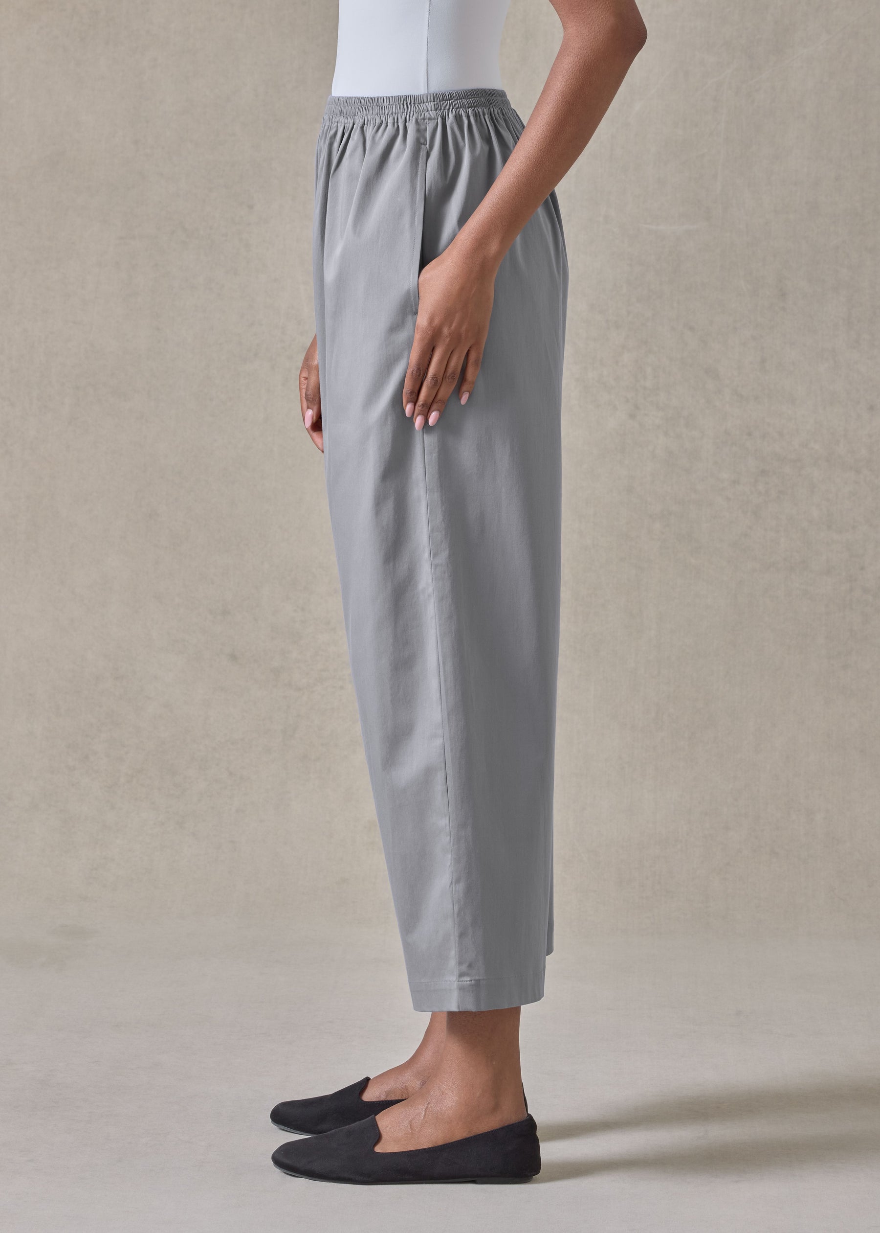 cotton stretch japanese trouser (greypale)