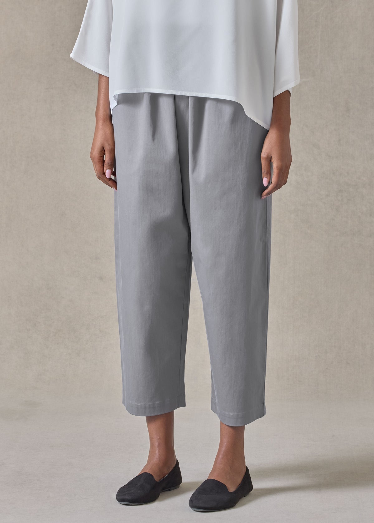 cotton stretch japanese trouser (greypale)