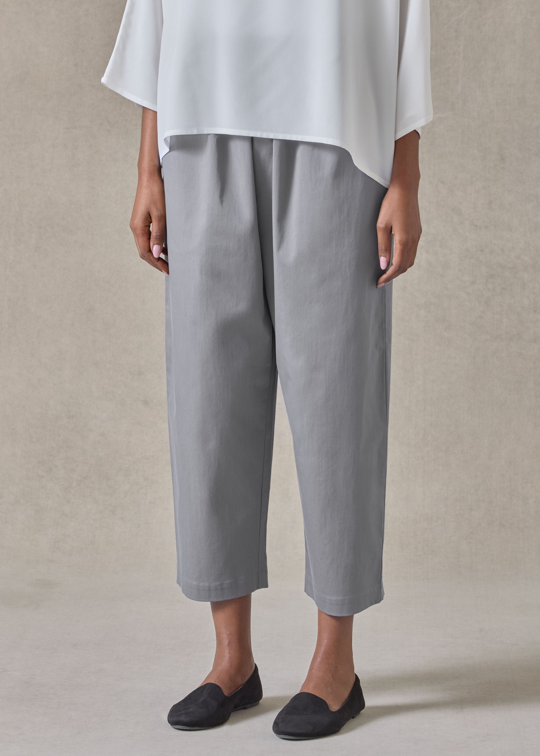 cotton stretch japanese trouser (greypale)