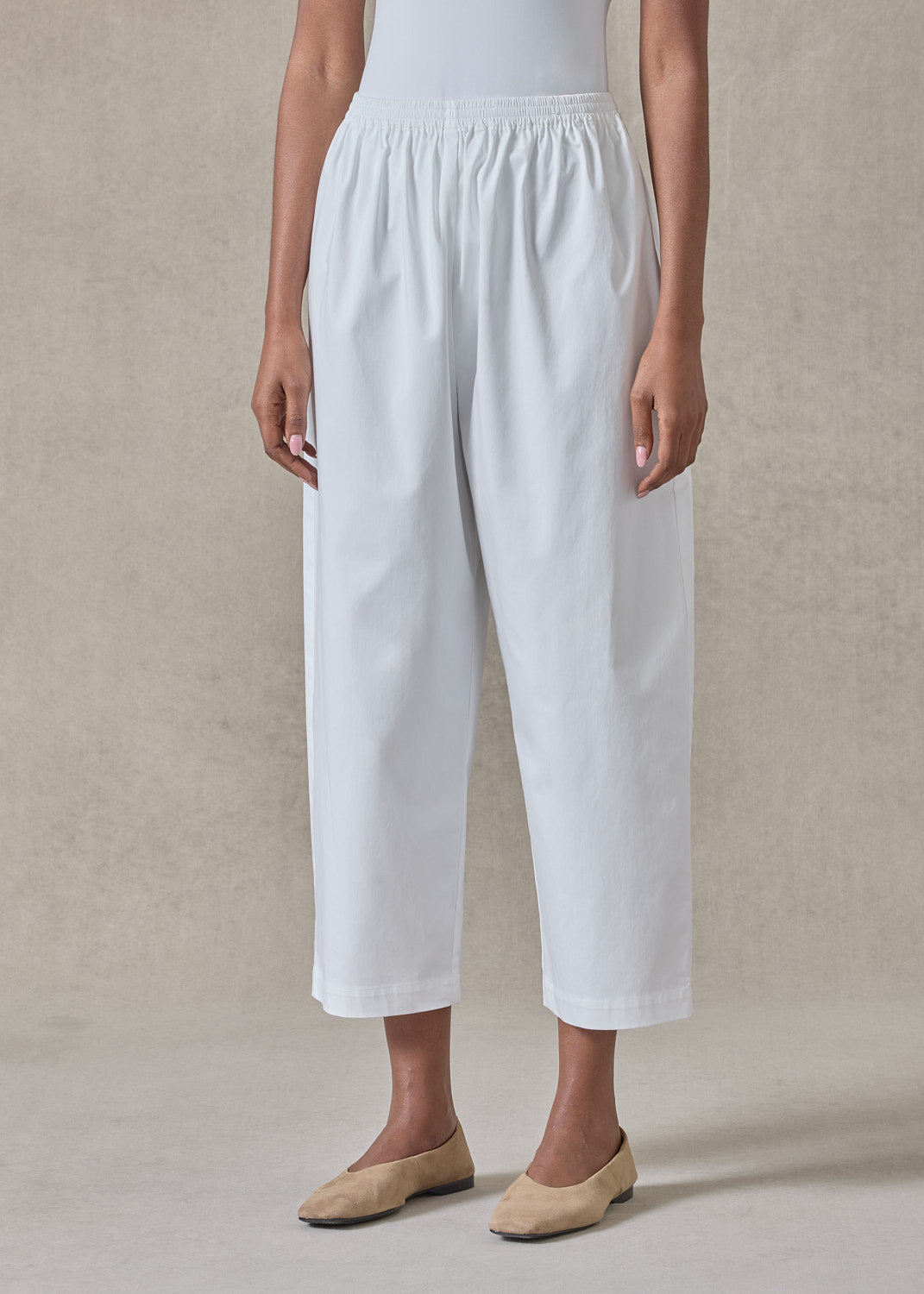 cotton stretch japanese trouser (white)