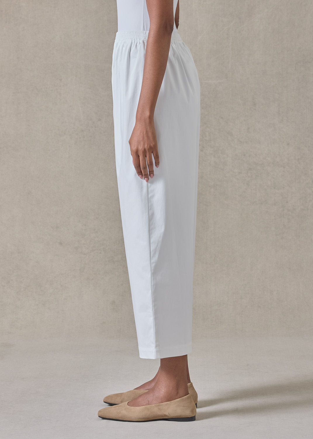 cotton stretch japanese trouser (white)