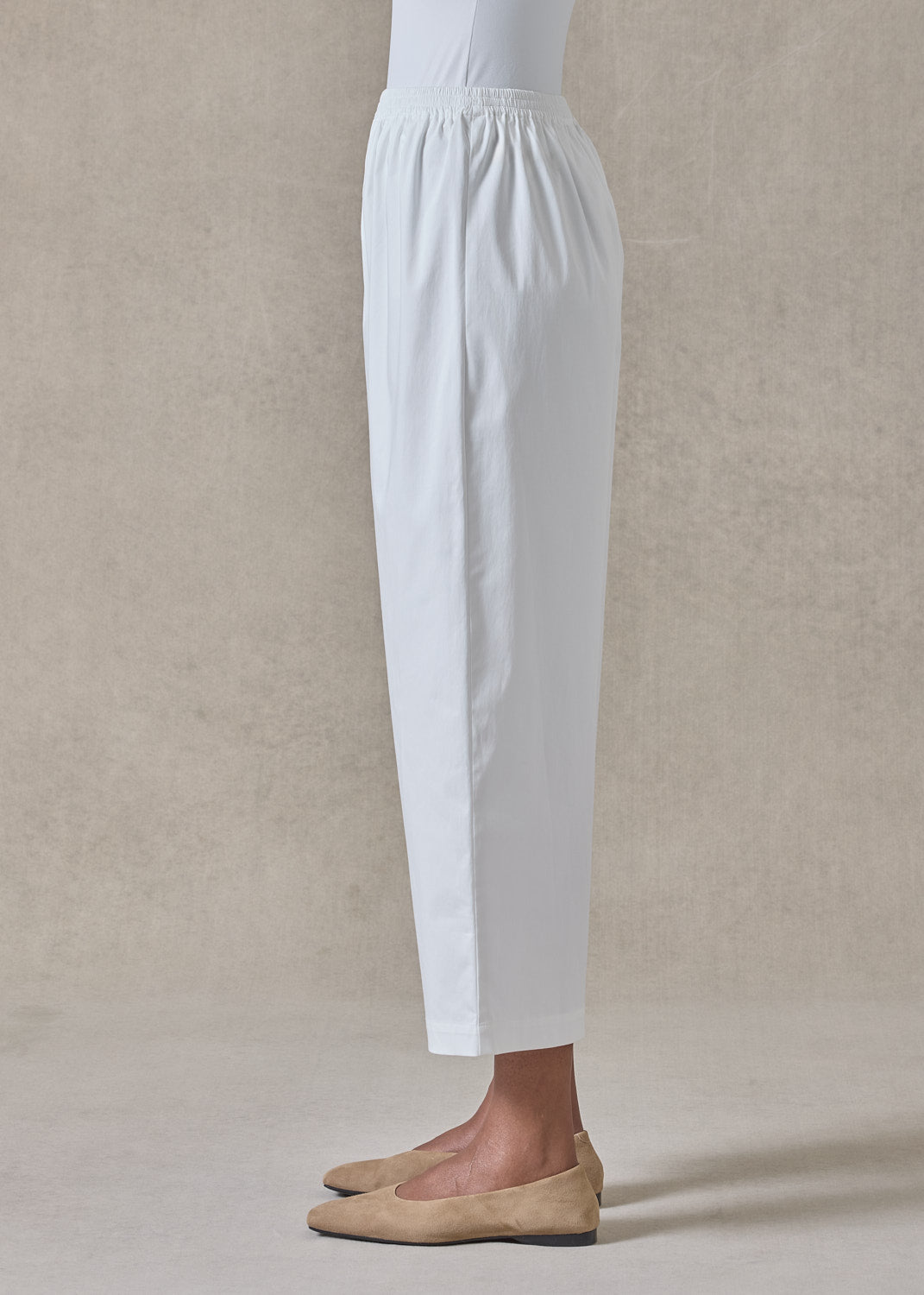 cotton stretch japanese trouser (white)