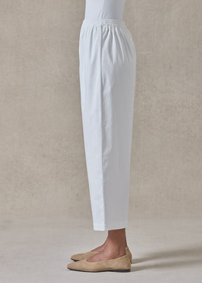 cotton stretch japanese trouser (white)