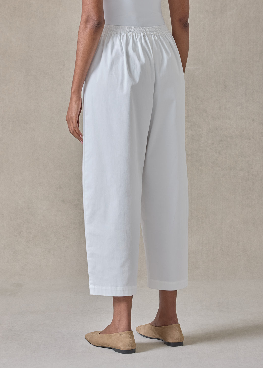 cotton stretch japanese trouser (white)