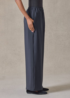 silk flared trouser (midnight)