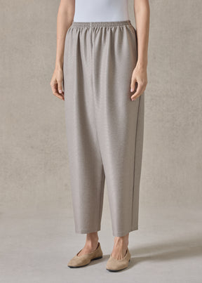 midweight silk plissé japanese trouser (stone)