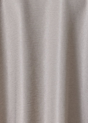 midweight silk plissé wide a-line shirt with collar - long (stone)