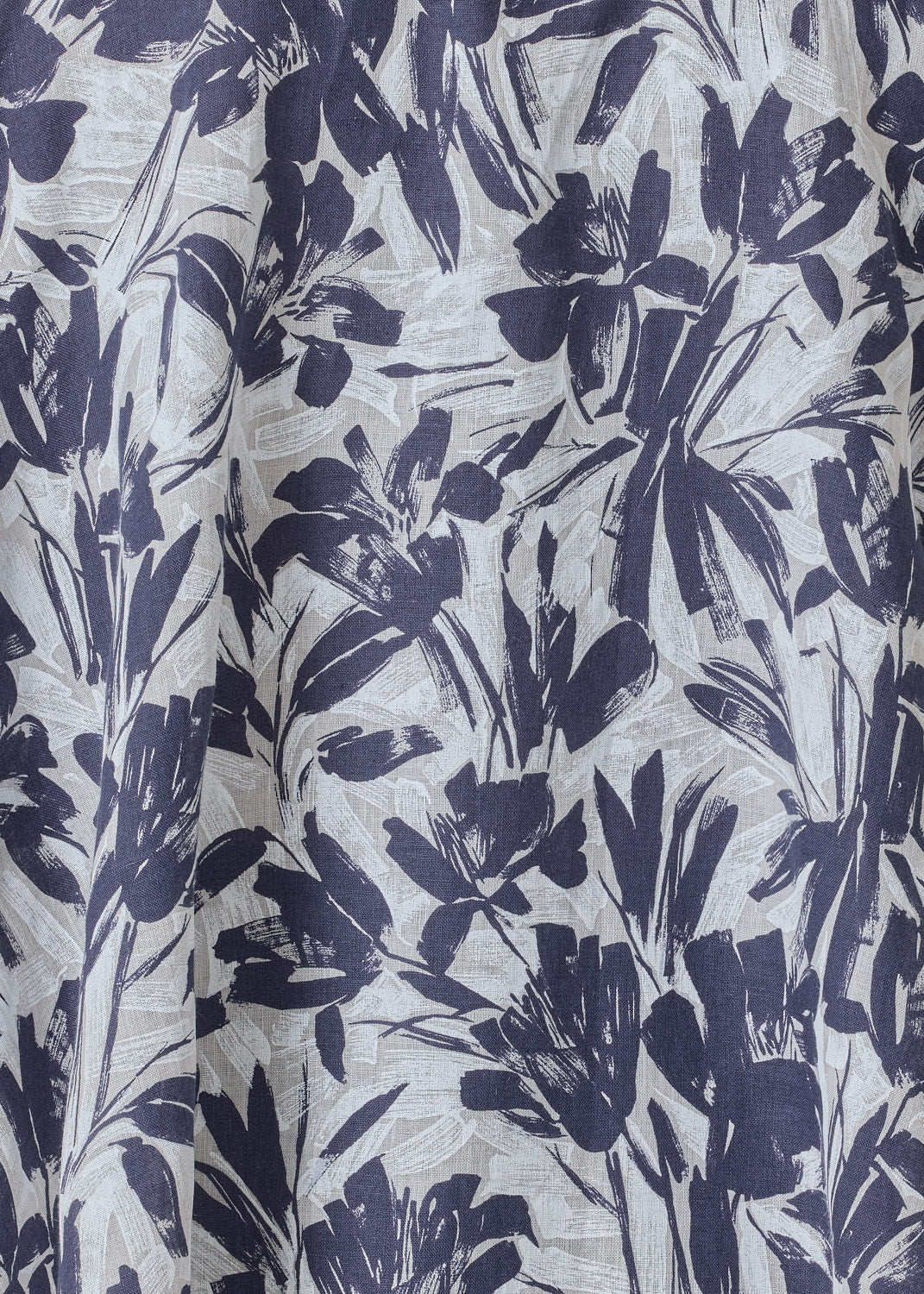 linen dps shirt with collar - mid plus (naturalnavy)