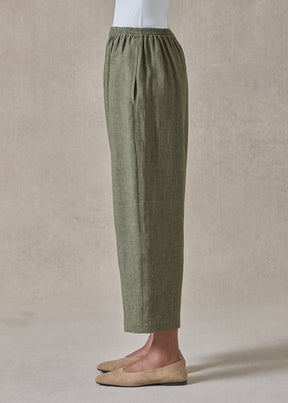 lightweight delave linen japanese trouser (olive)