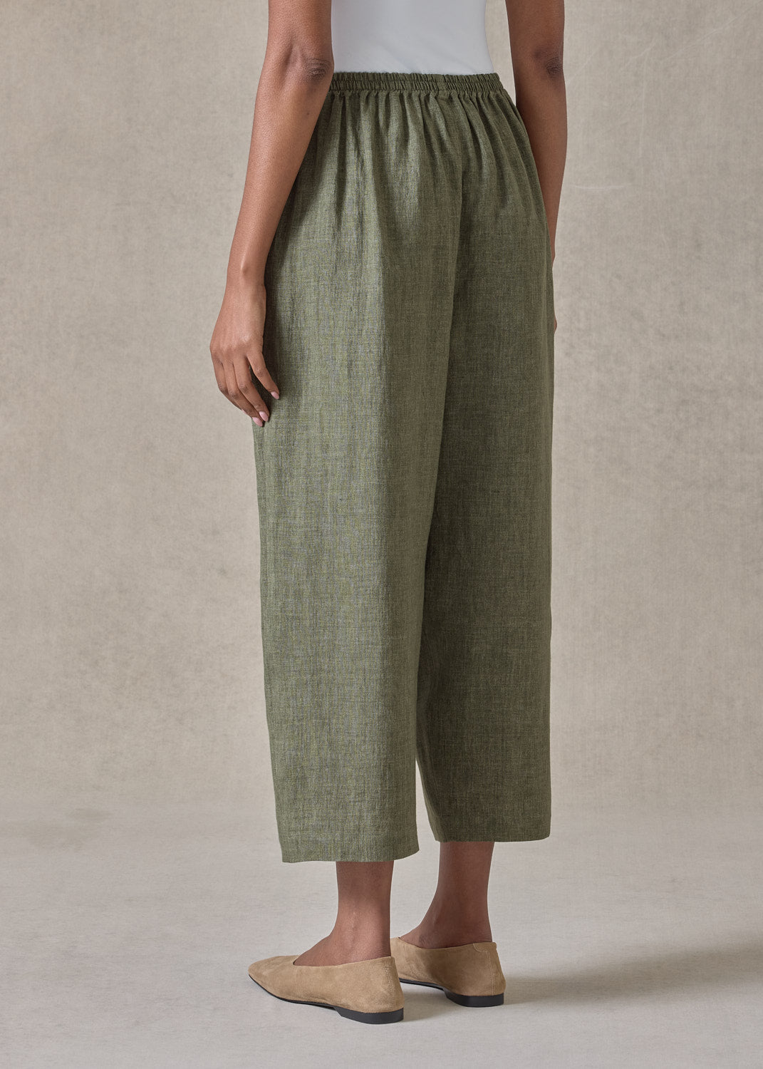lightweight delave linen japanese trouser (olive)