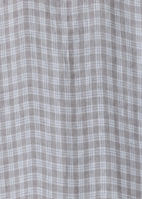 delave linen double pointed sides short sleeve shirt with collar - mid plus (stone)