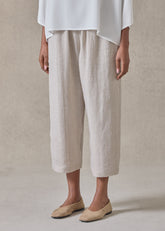extrafine gold stripe linen japanese trouser (natural)