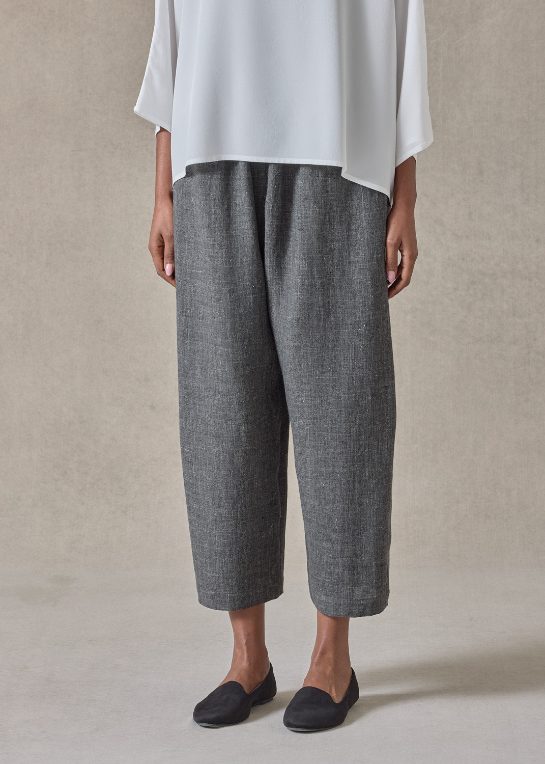 heavyweight delave linen japanese trouser (coal)