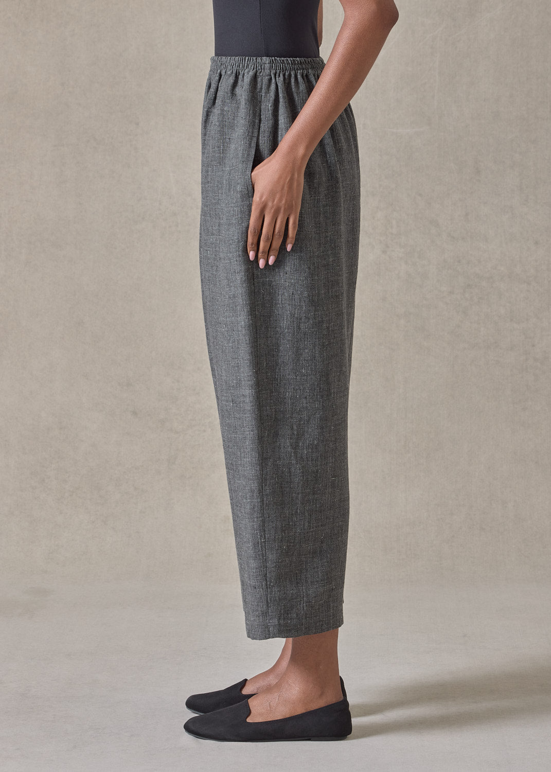 heavyweight delave linen japanese trouser (coal)