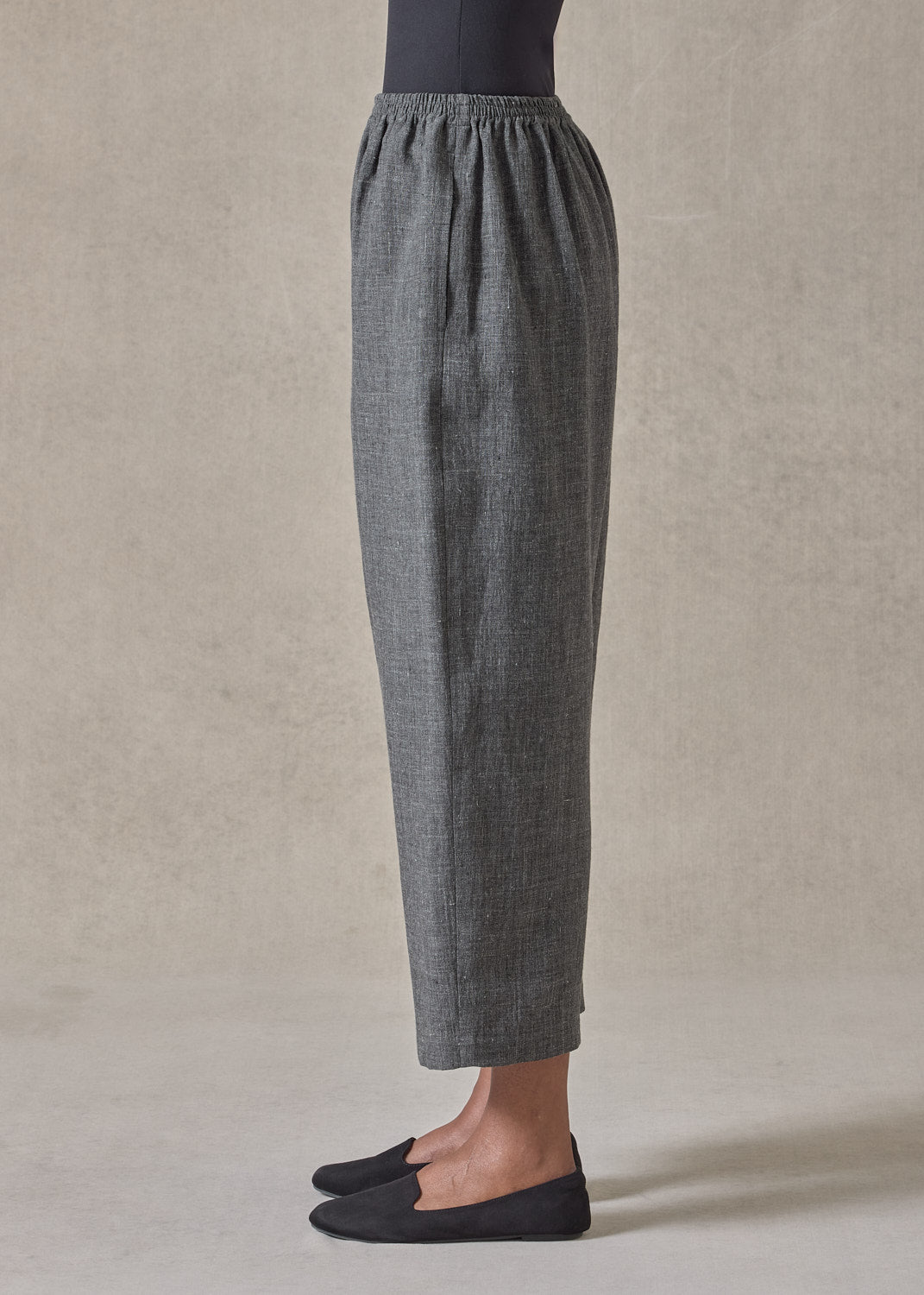 heavyweight delave linen japanese trouser (coal)