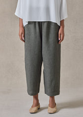 heavyweight delave linen japanese trouser (olivedark)