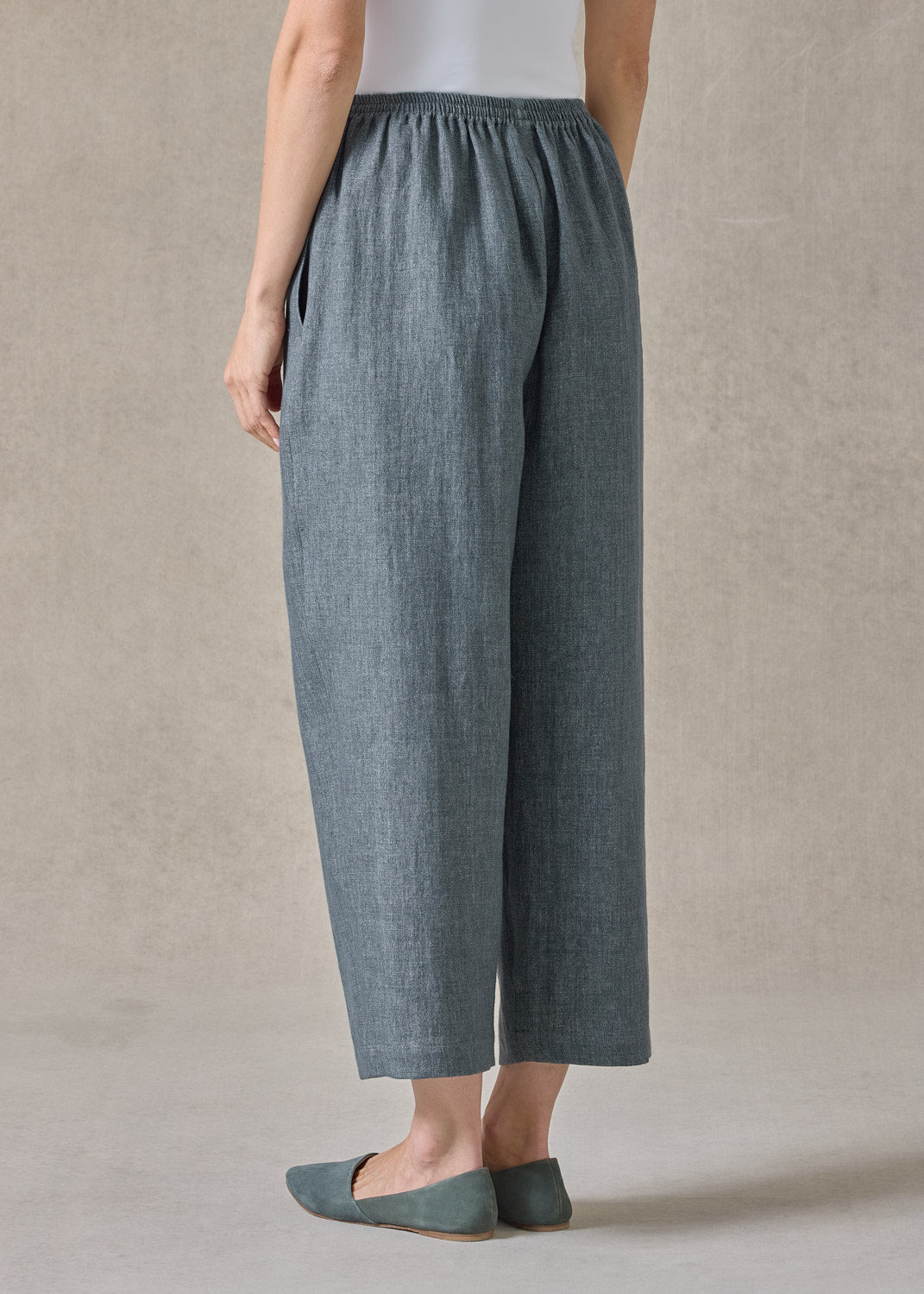 heavyweight delave linen japanese trouser (petrol)