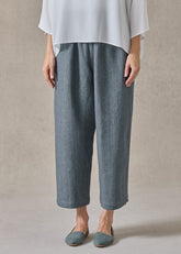 heavyweight delave linen japanese trouser (petrol)