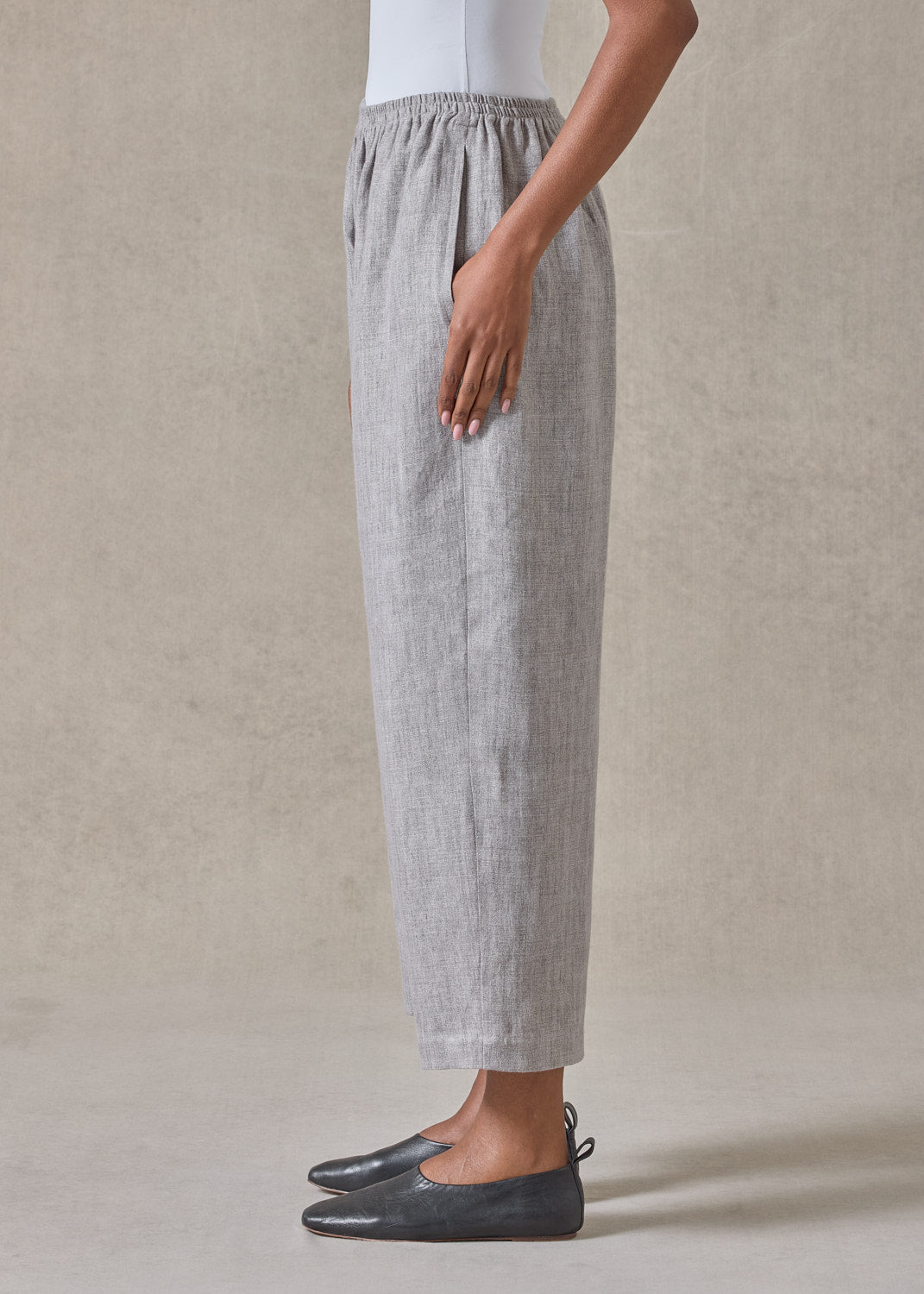 heavyweight delave linen japanese trouser (stone)
