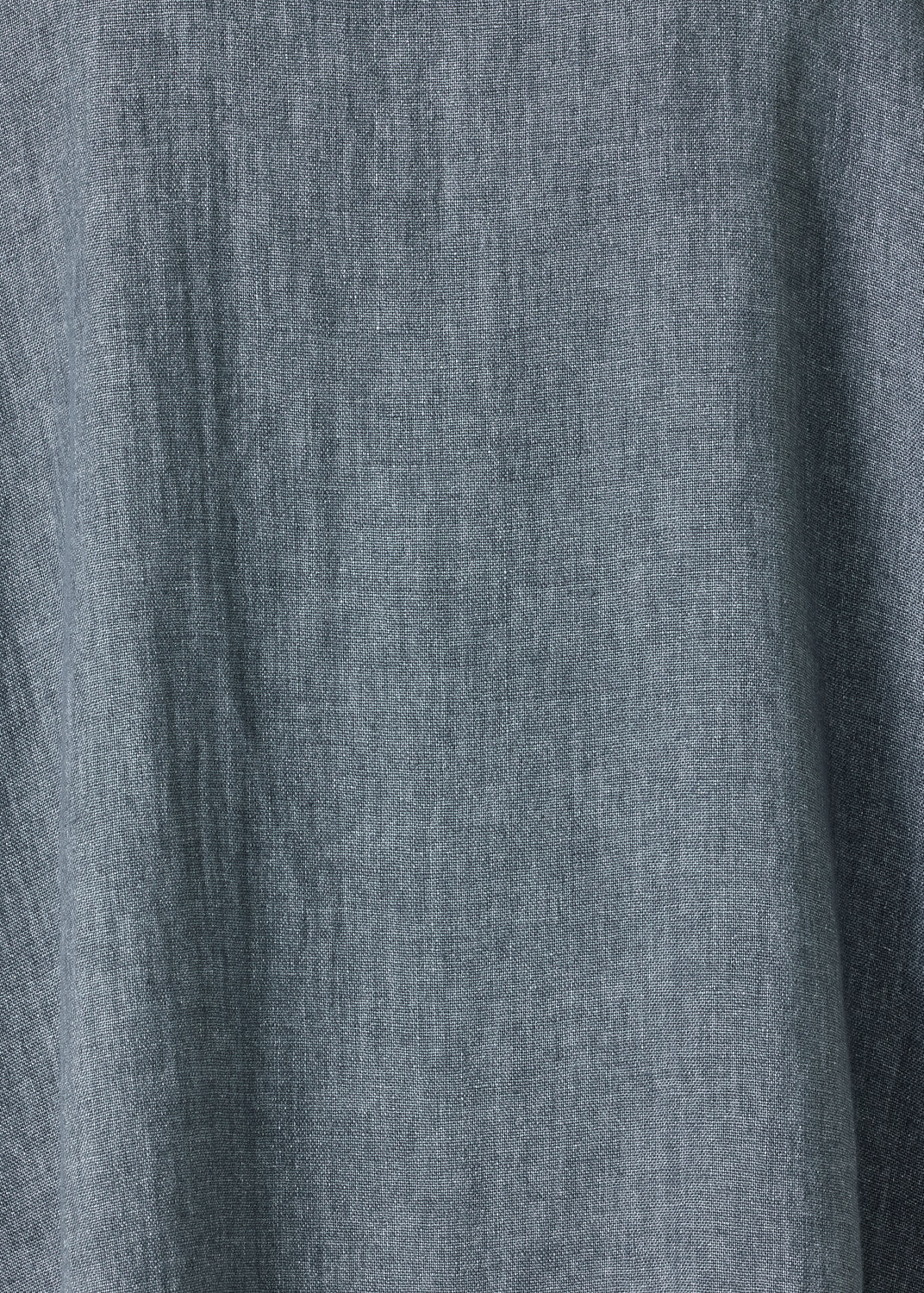 heavyweight delave linen angle to front monks top - long (petrol)