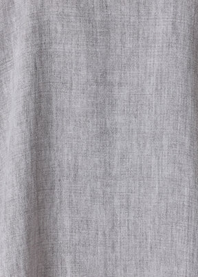 heavyweight delave linen longer back wide mandarin jacket - long (stone)