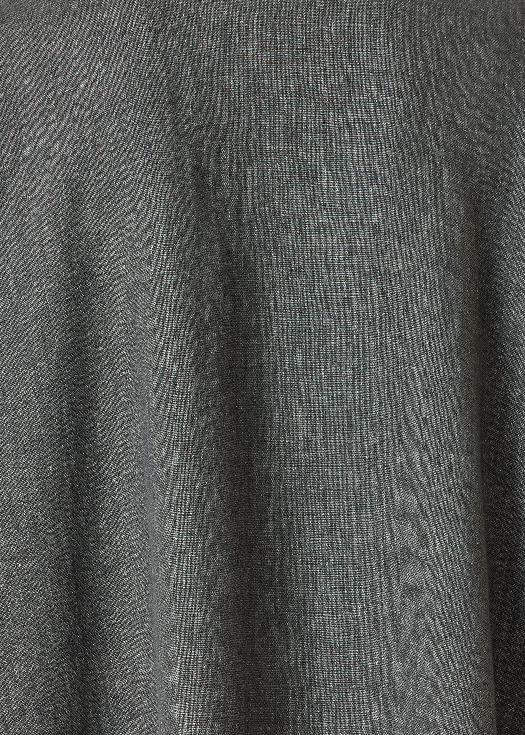 heavyweight delave linen wide a-line shirt dress with collar (olivedark)