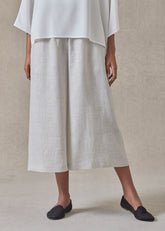 handkerchief linen flared culotte (silvertint)