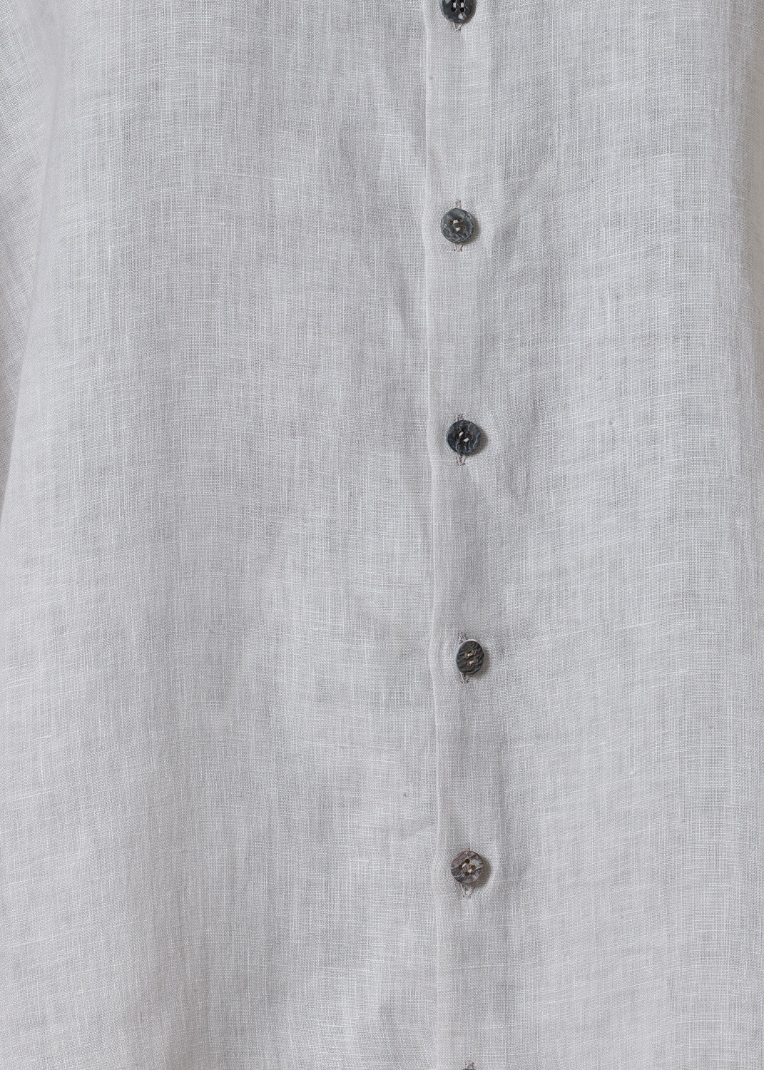 handkerchief linen sloped shoulder wide a-line short sleeve shirt with collar - mid plus (silvertint)