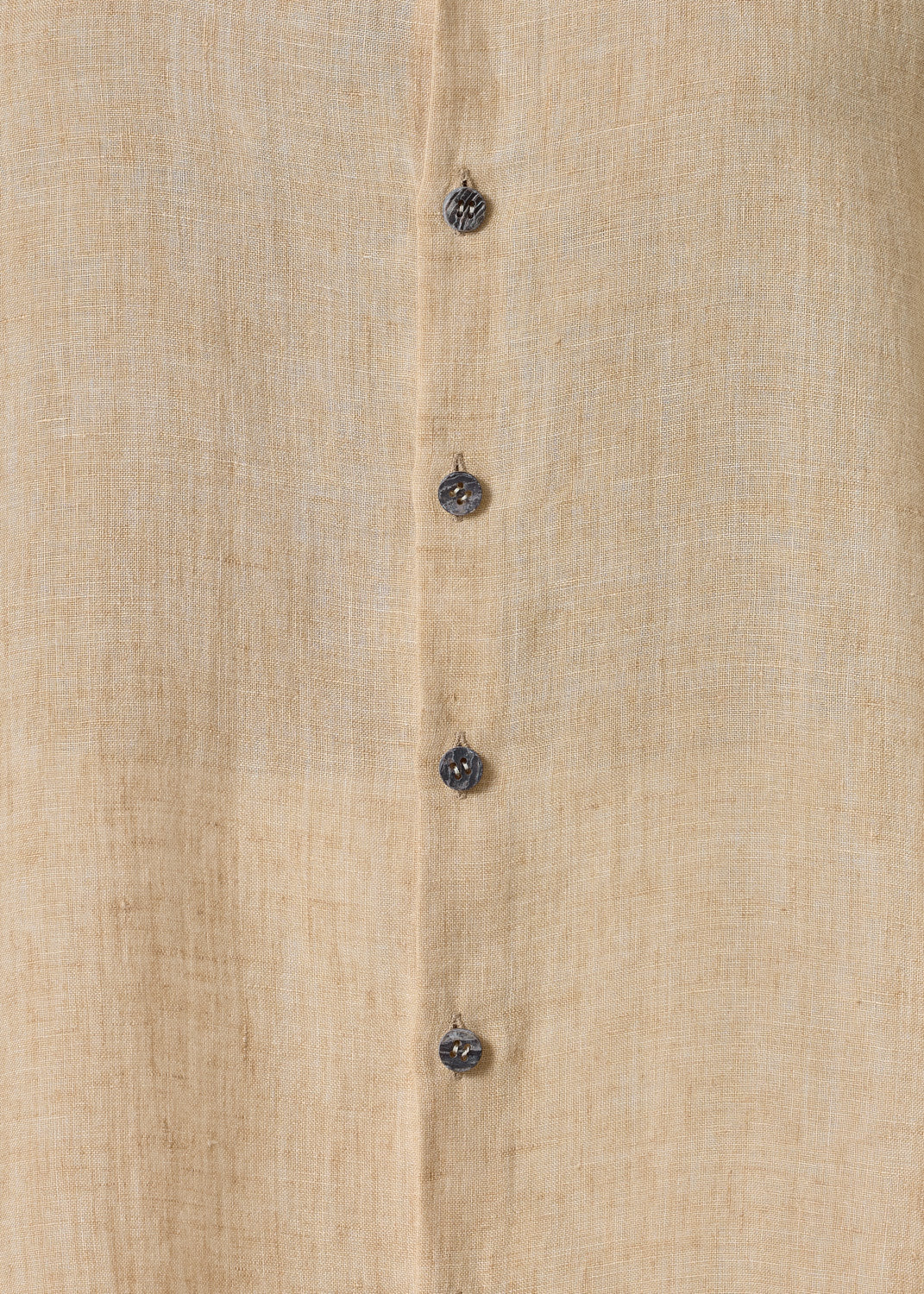 handkerchief delave linen sloped shoulder wide a-line short sleeve shirt with collar - mid plus (haylight)
